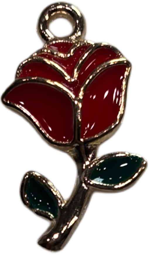 Gold Rose Charm