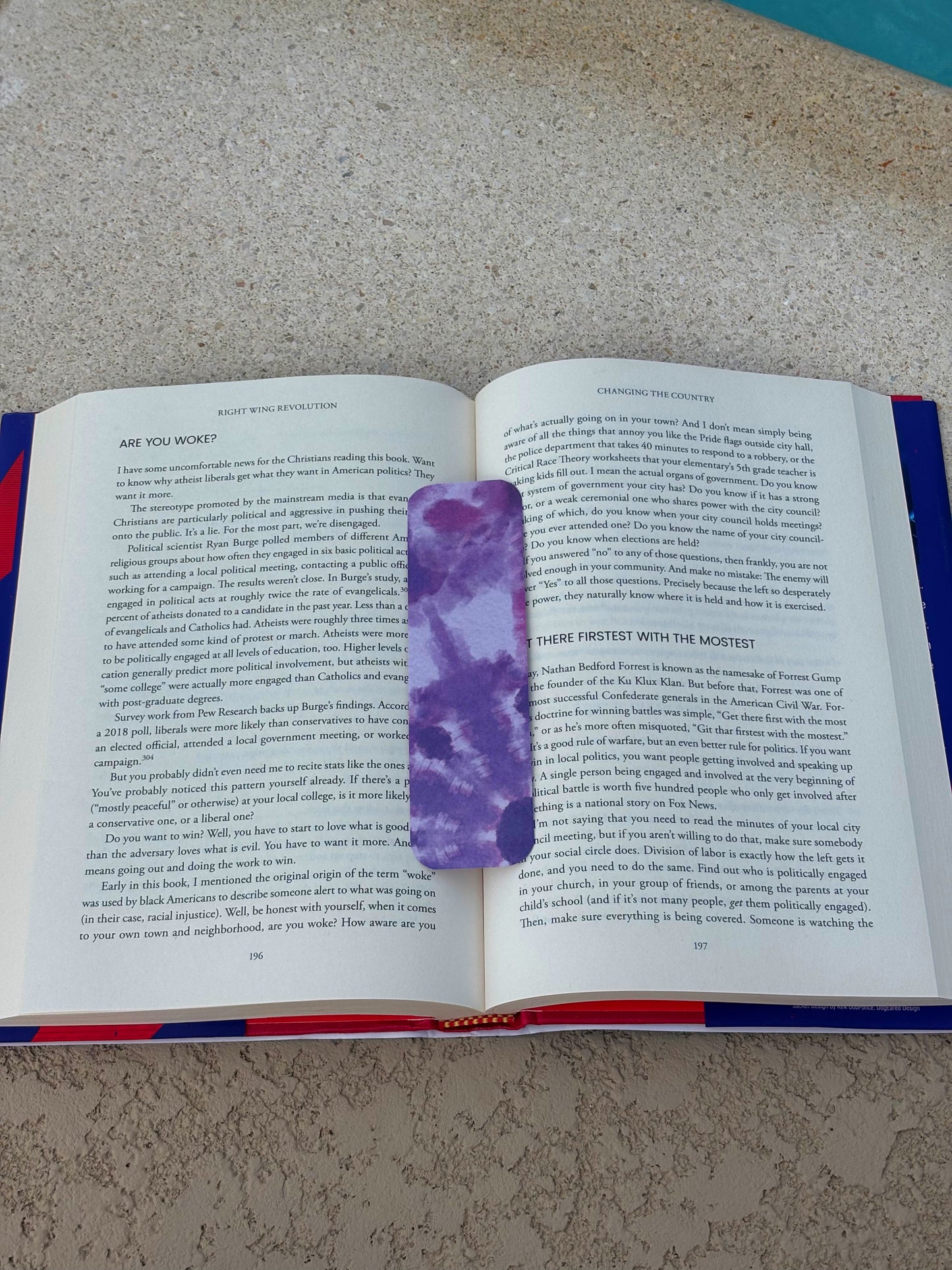 Purple Tie-dye Bookmark