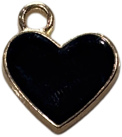 Small Gold Black Charm