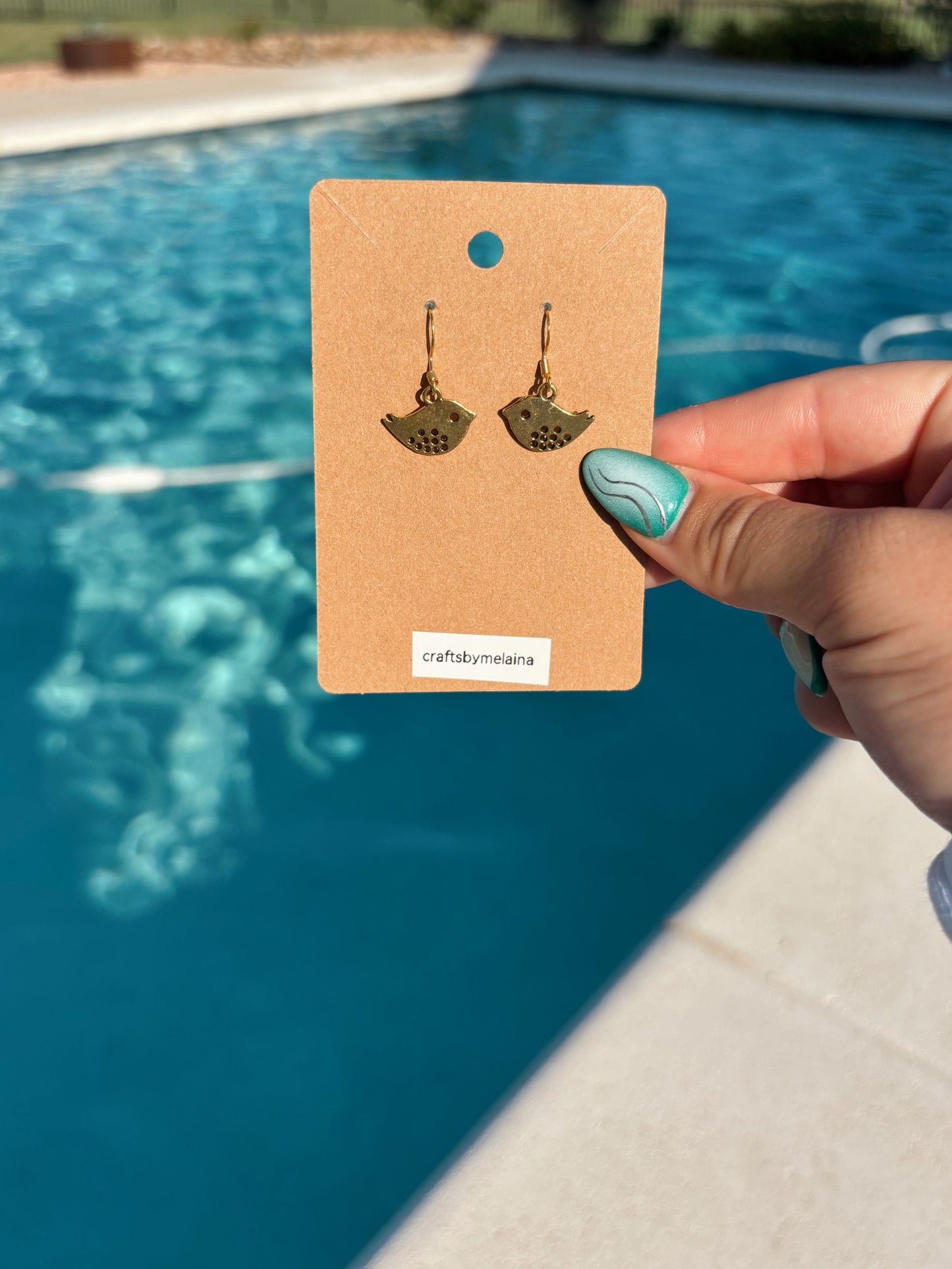 Gold Bird Earrings