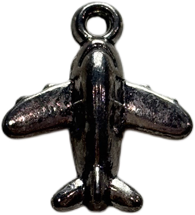 Silver Small Airplane Charm