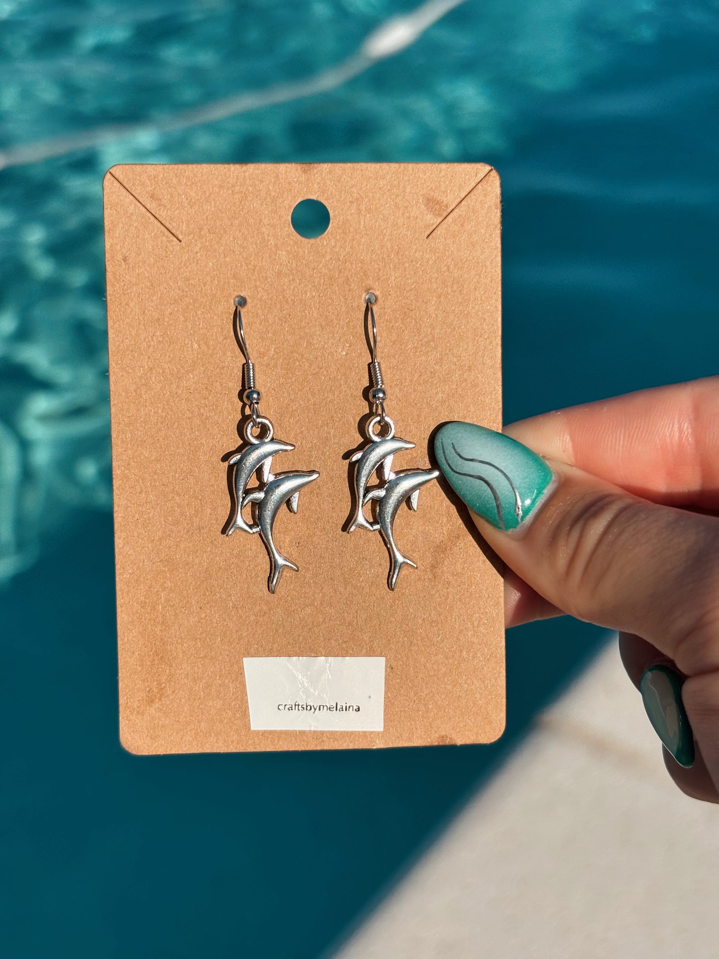 Silver Dolphin Earrings