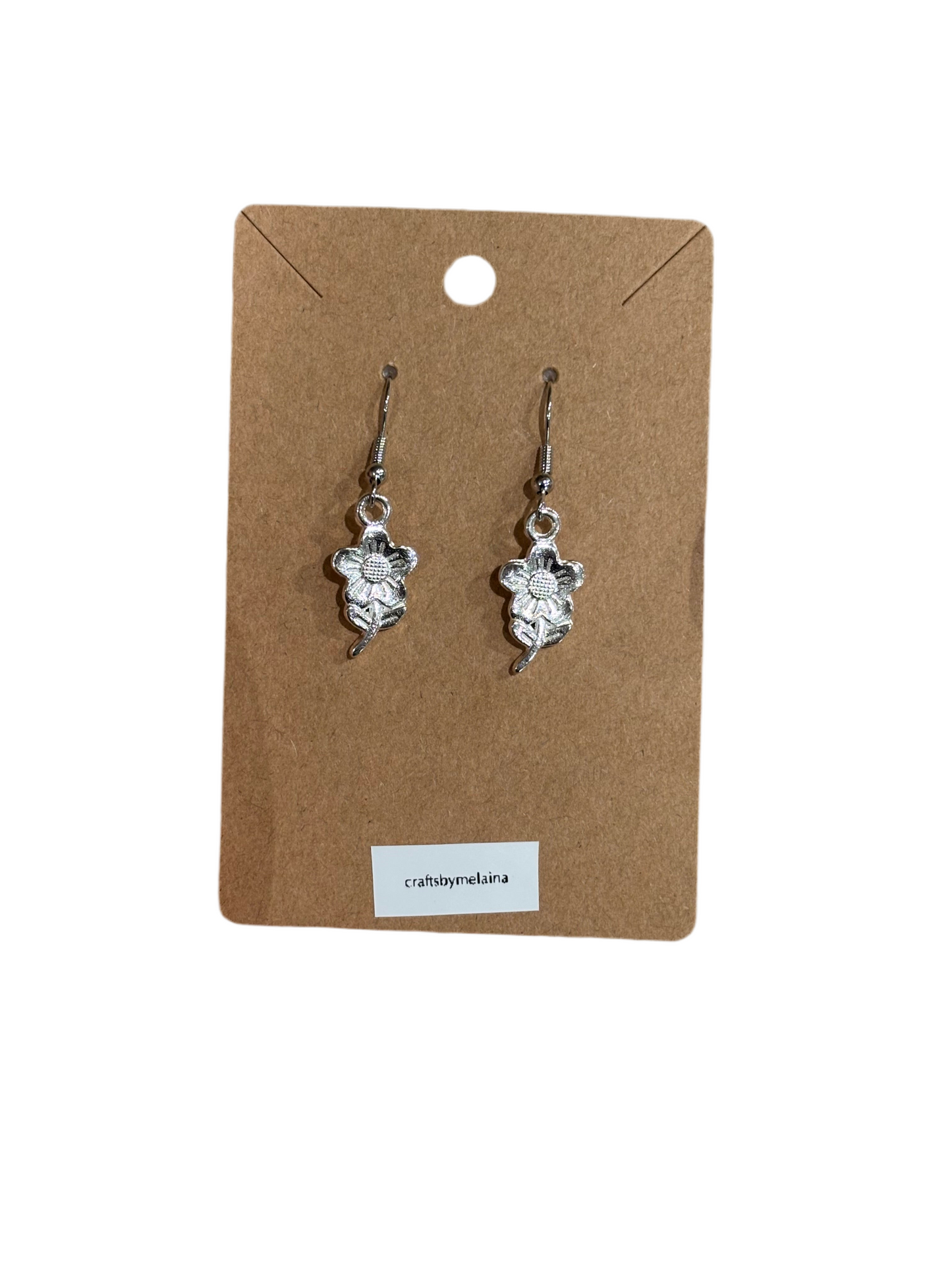 Silver Flower Earrings
