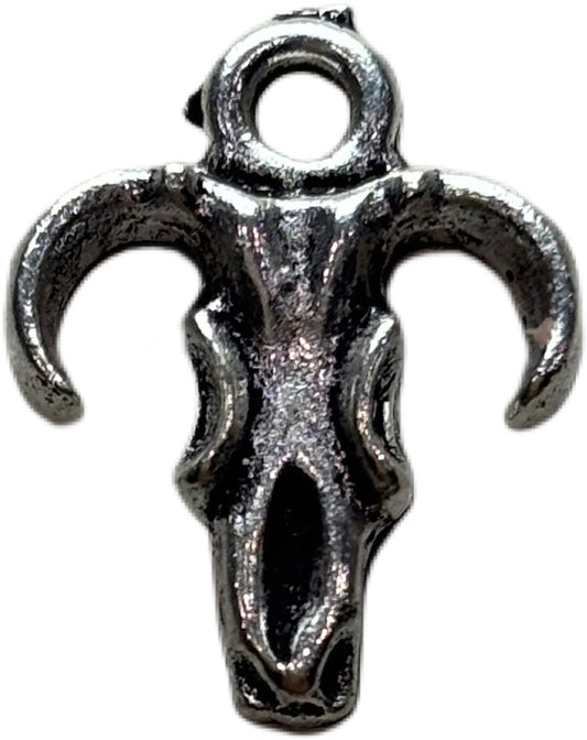 Silver Western Longhorn Charm