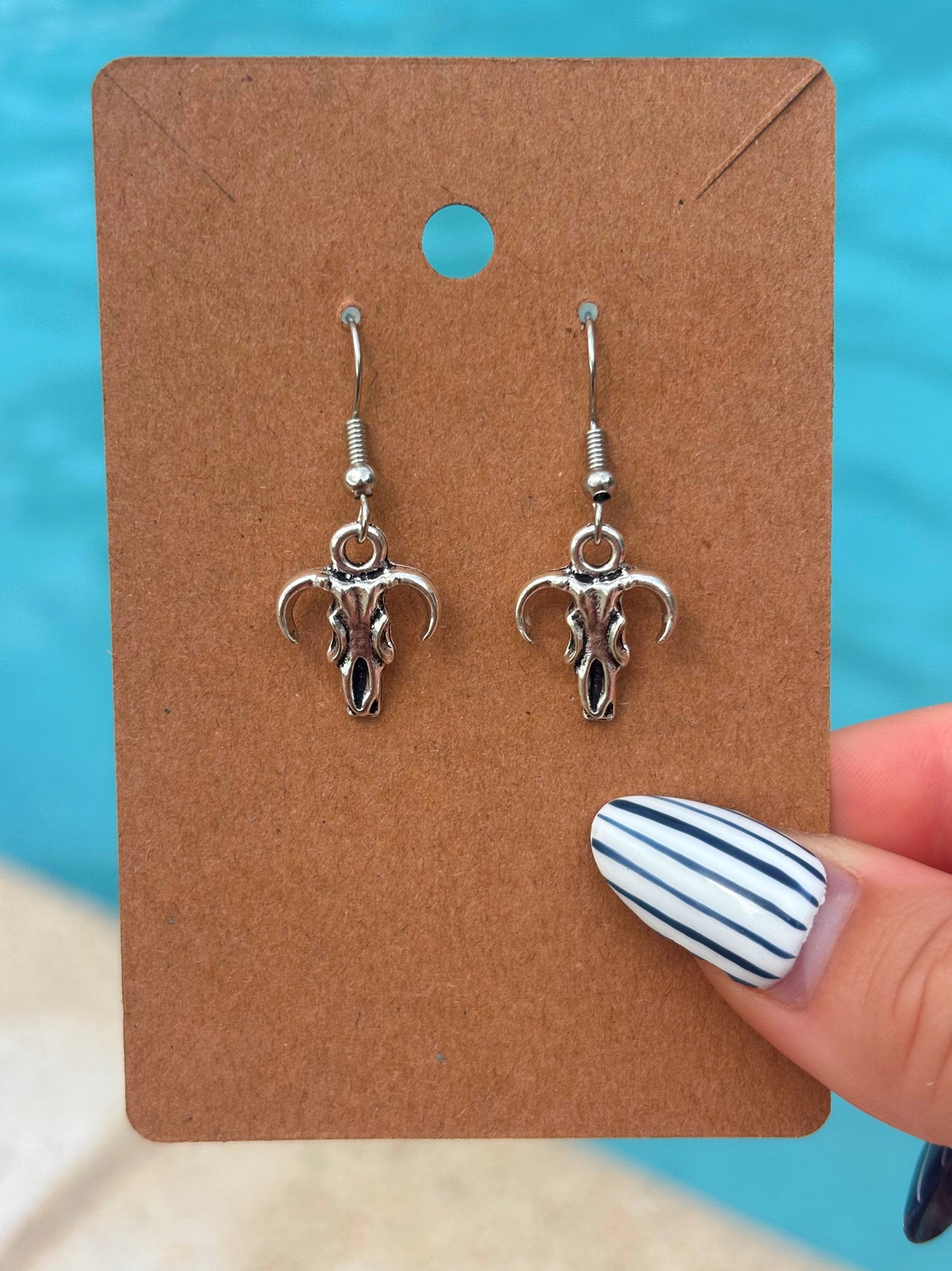 Western Curved Longhorn Earrings