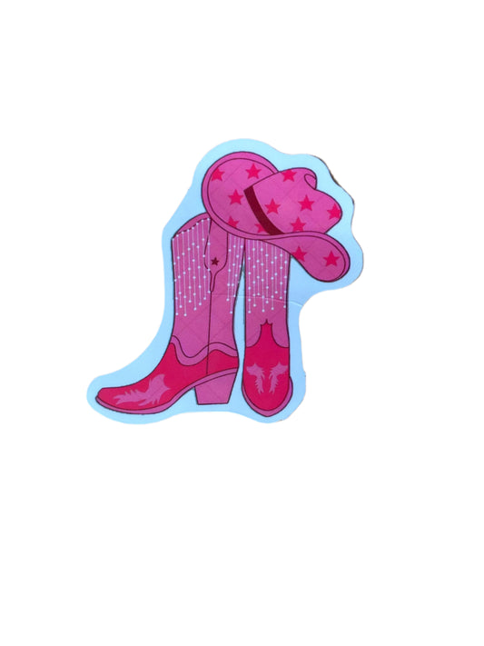 Cowgirl Boots & Hat Sticker