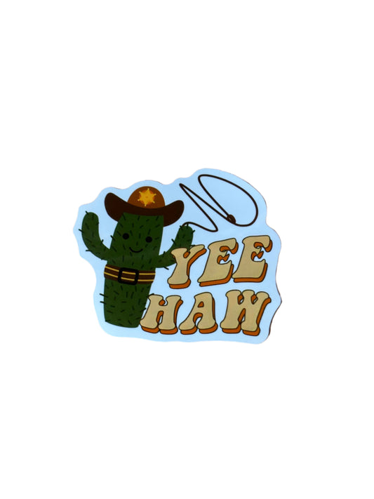“YeeHaw” Cactus Sticker