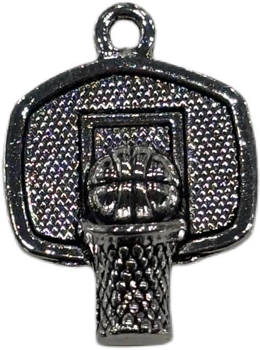 Silver Basketball Charm