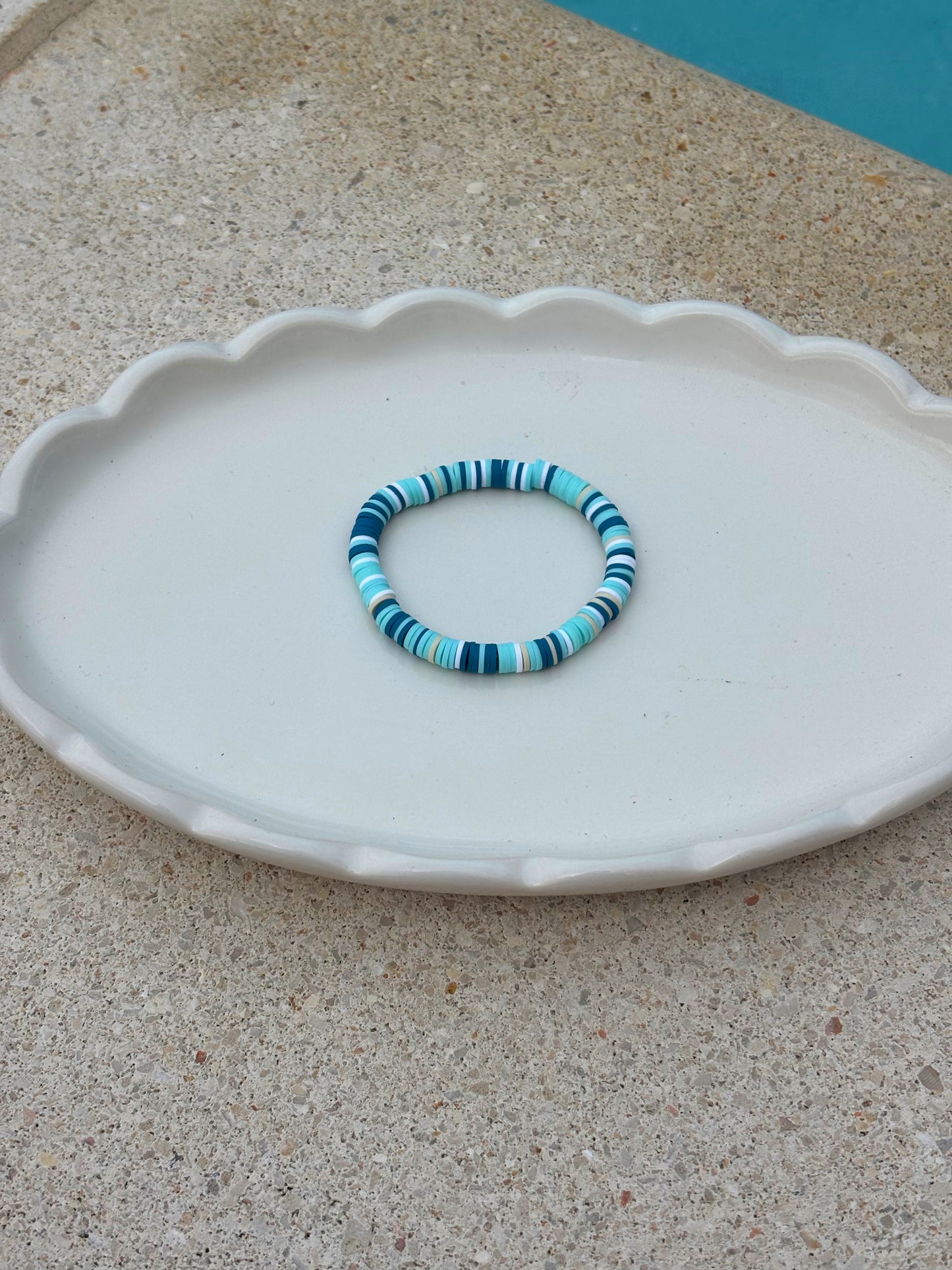 Blue Themed Clay Bracelet