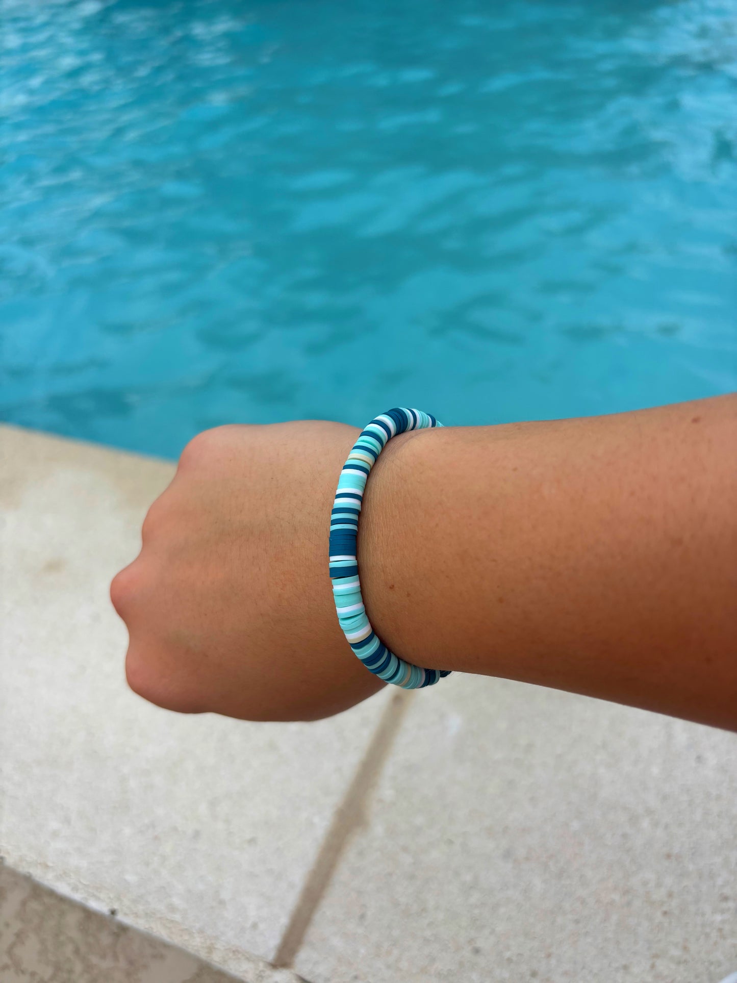 Blue Themed Clay Bracelet