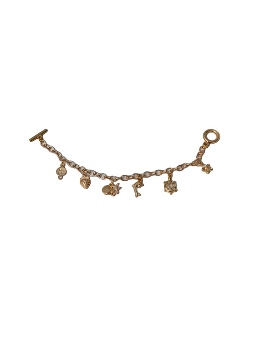 Beach Themed Gold Charm Bracelet
