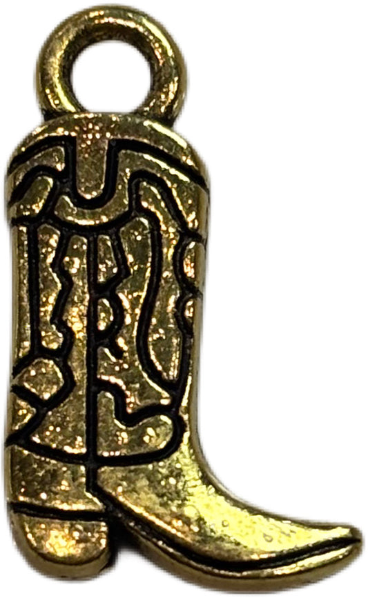 Gold Western Cowgirl Boot Charm