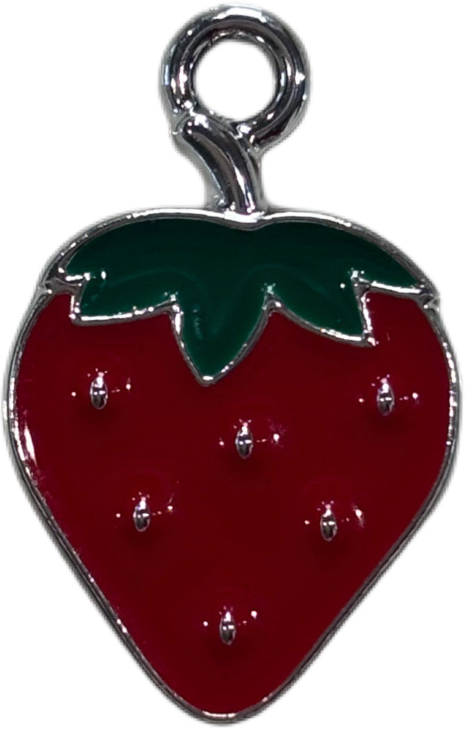 Strawberry Silver Charm