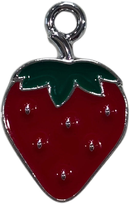 Strawberry Silver Charm