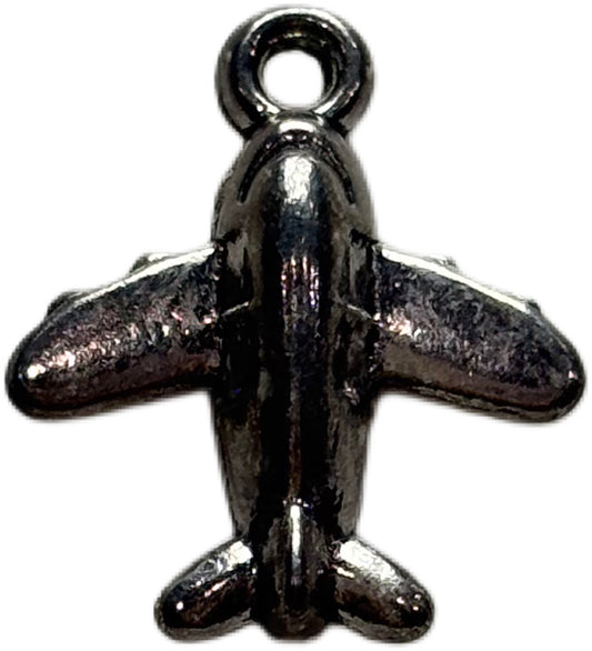 Silver Small Airplane Charm