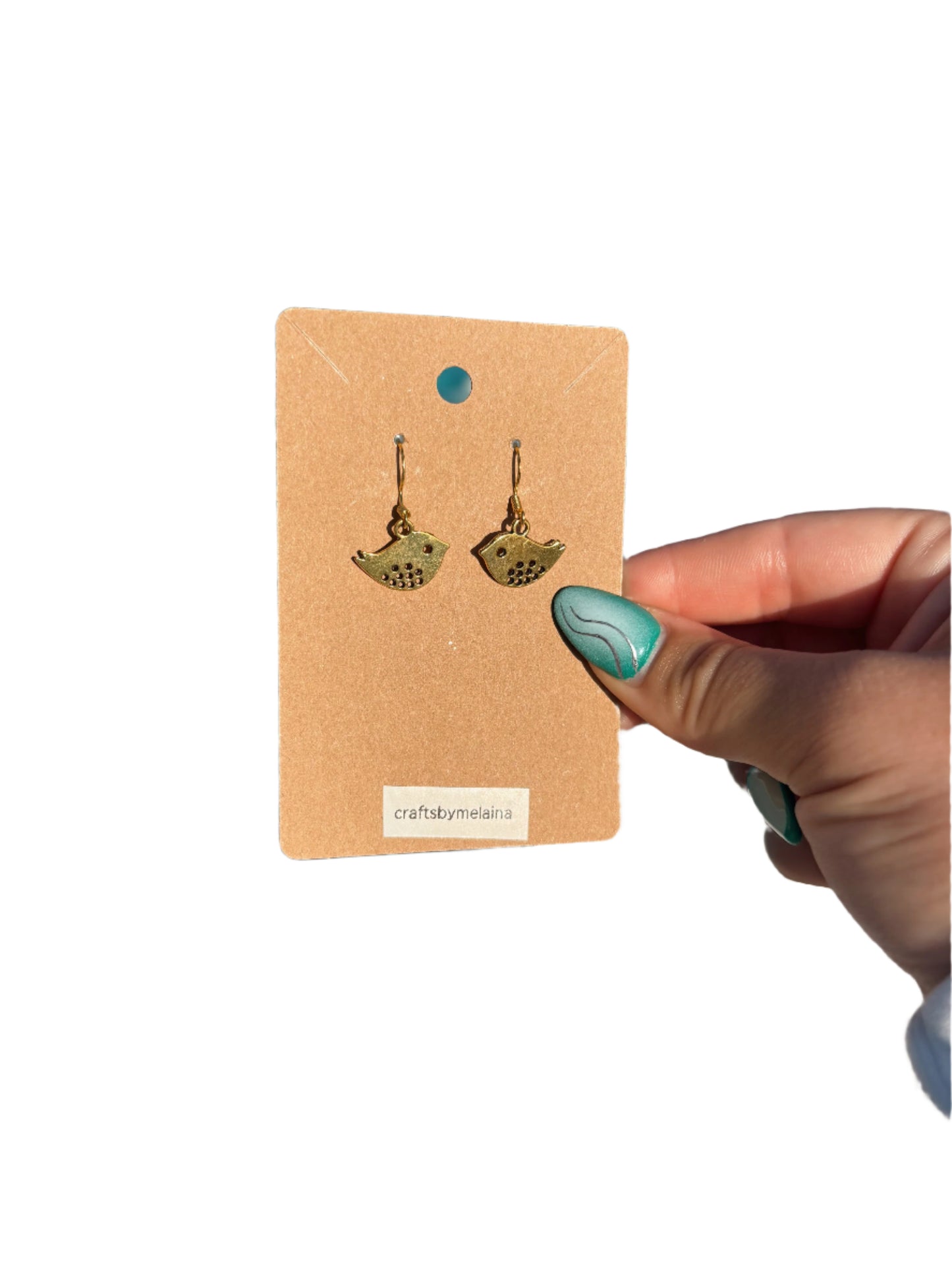 Gold Bird Earrings