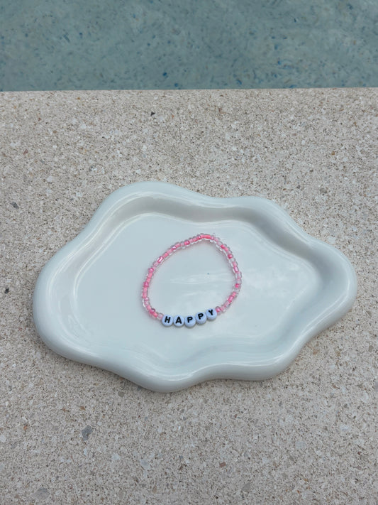 Pink “Happy” Bracelet