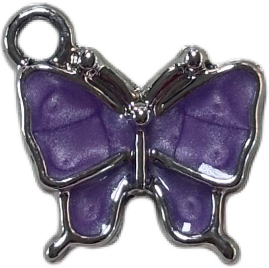 Silver Purple Butterfly