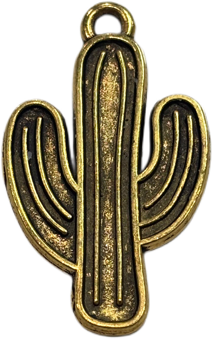 Gold Cactus Charm
