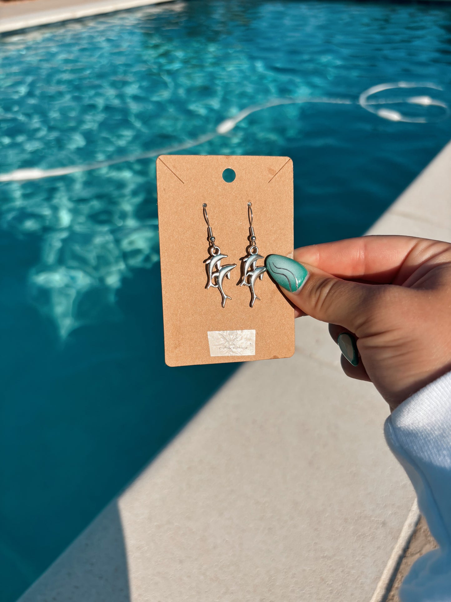 Silver Dolphin Earrings