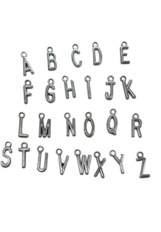 Silver Skinny Letter Charm