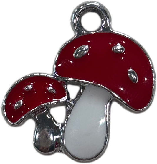 Silver Mushroom Charm