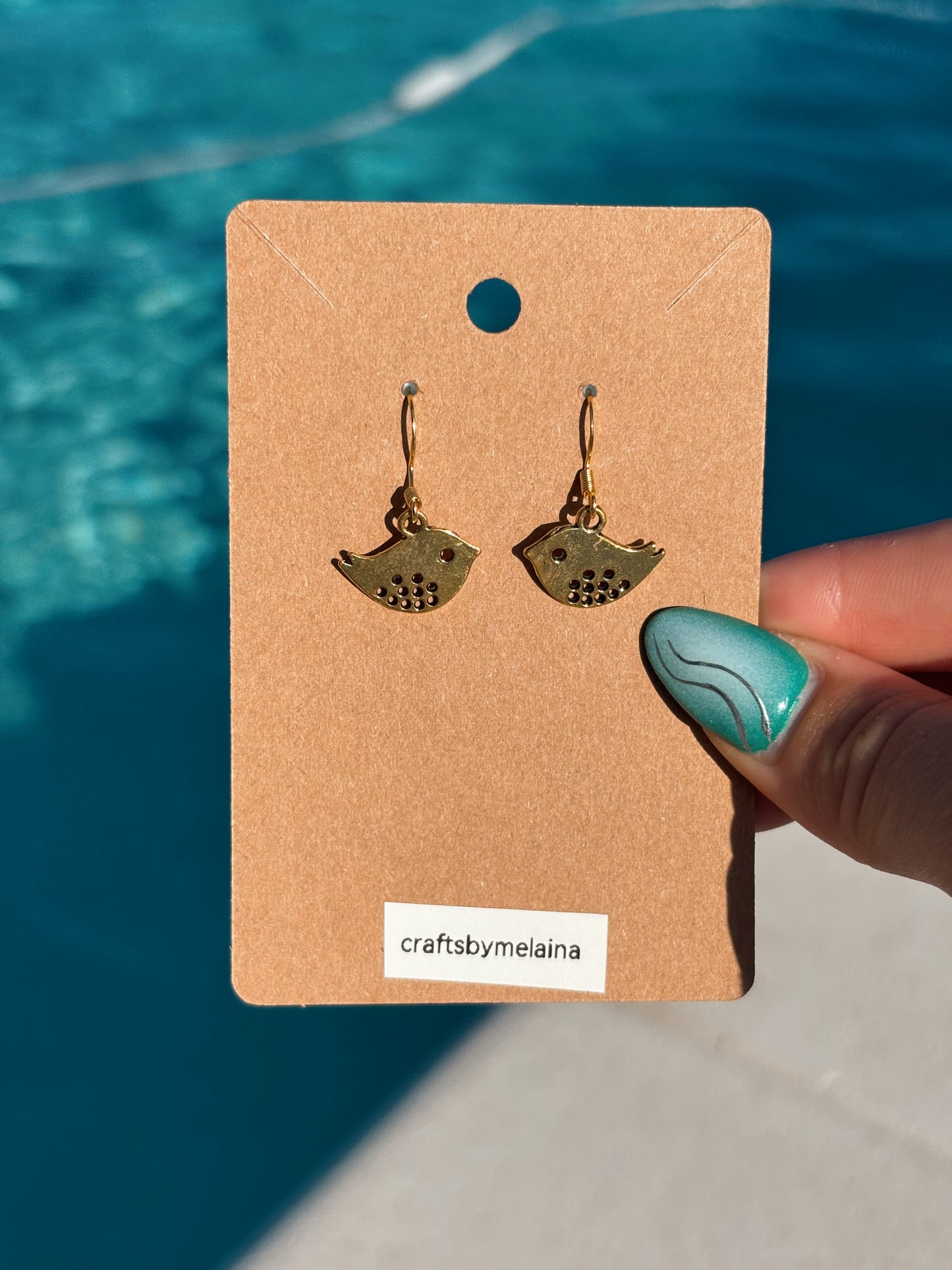 Gold Bird Earrings
