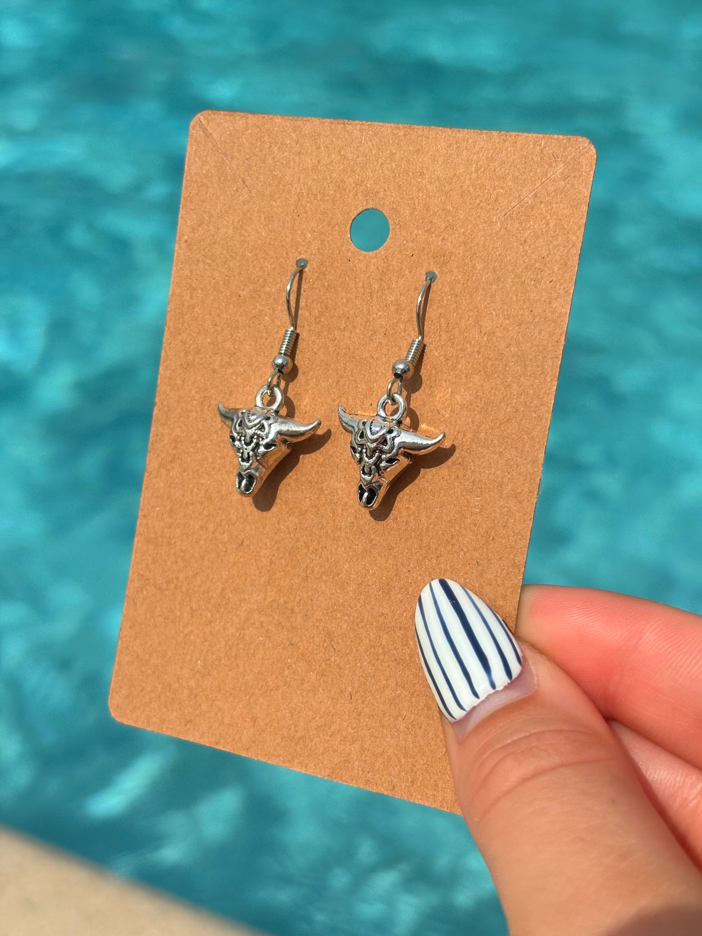 Western Small Longhorn Earrings