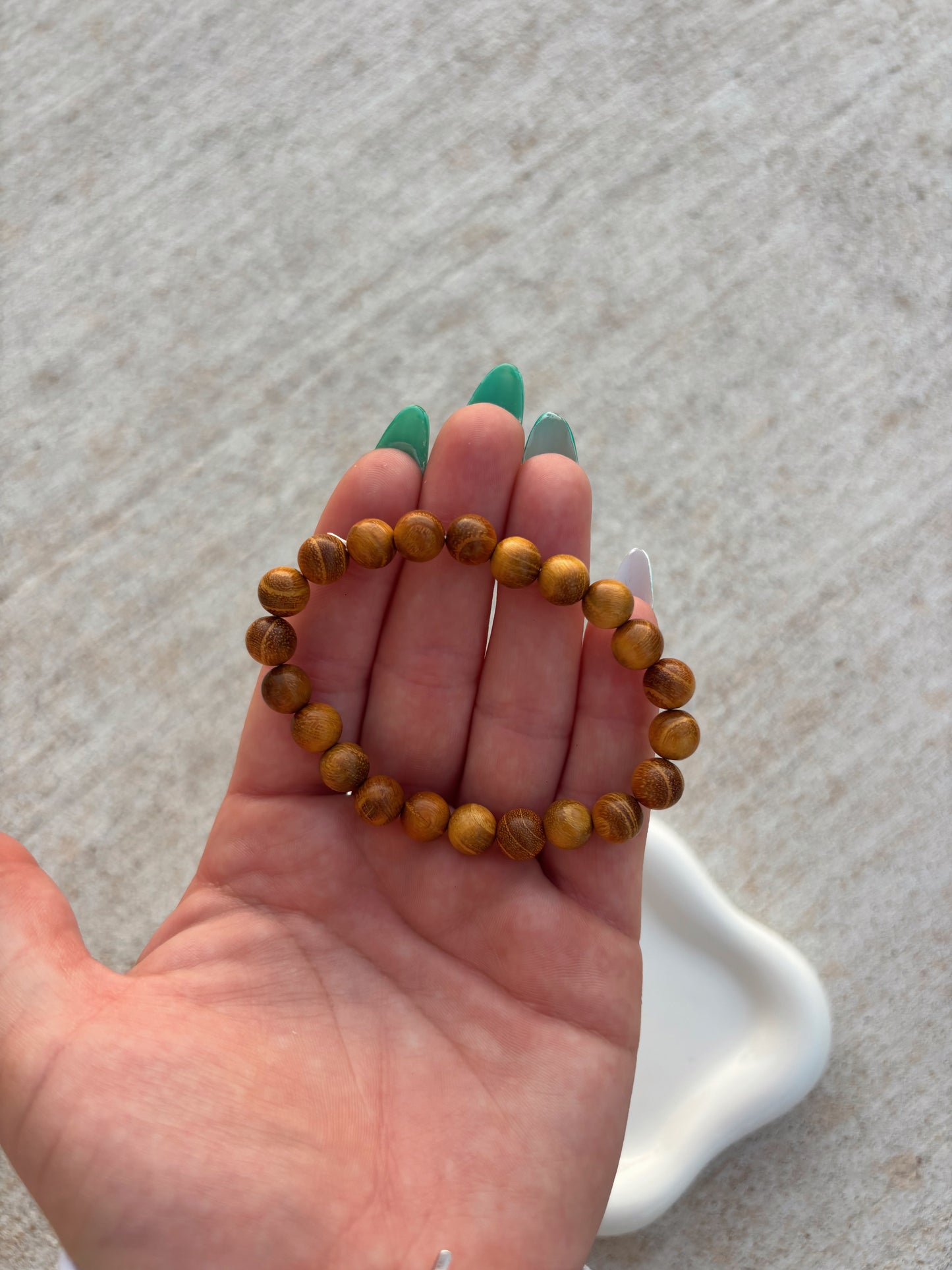 Men’s Amber Colored Wood Bracelet