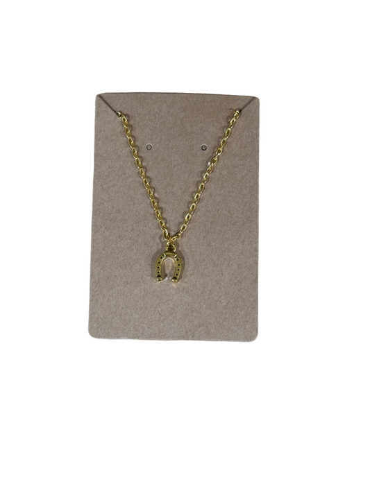 Gold Horseshoe Necklace